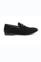 SUEDE SLIPONS-BLACK