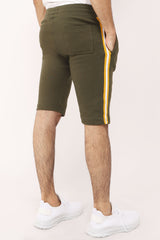 STRIPED BERMUDA-OLIVE-MWM