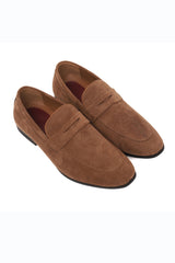SUEDE PENNY LOAFERS-KHAKI
