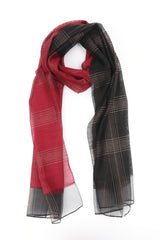 AZTEC  STOLE-RED/BLACK
