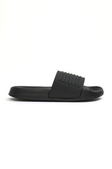 RUBBER SLIDES-BLACK
