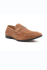 SUEDE PENNY LOAFERS-KHAKI