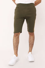 STRIPED BERMUDA-OLIVE-MWM