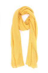 CRUSHED SCARF-YELLOW