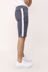 STRIPED BERMUDA-DENIM-WHITE