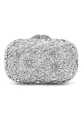 BLOOMING CLUTCH-SILVER