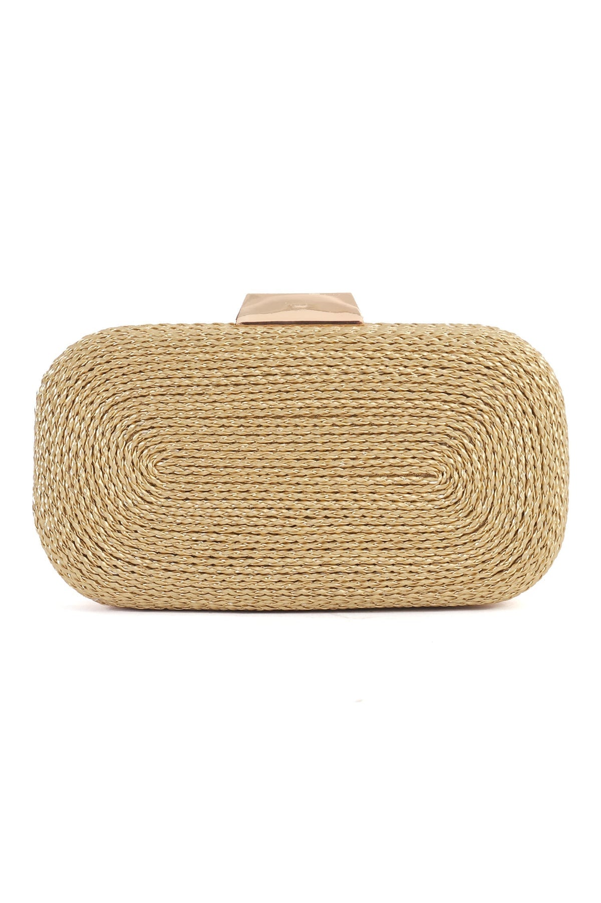 PARTY TWISTED ROP CLUTCH-CHAMPAGNE