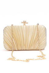 KNOTTED CLASP CLUTCH-GOLD