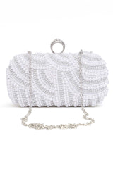 PEARLY CLUTCH-WHITE