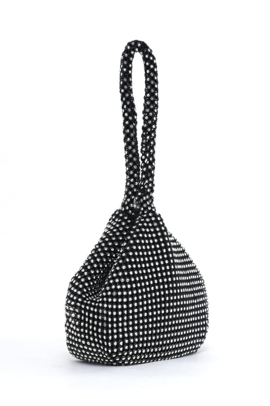 TRIANGLE BLING CLUTCH-BLACK