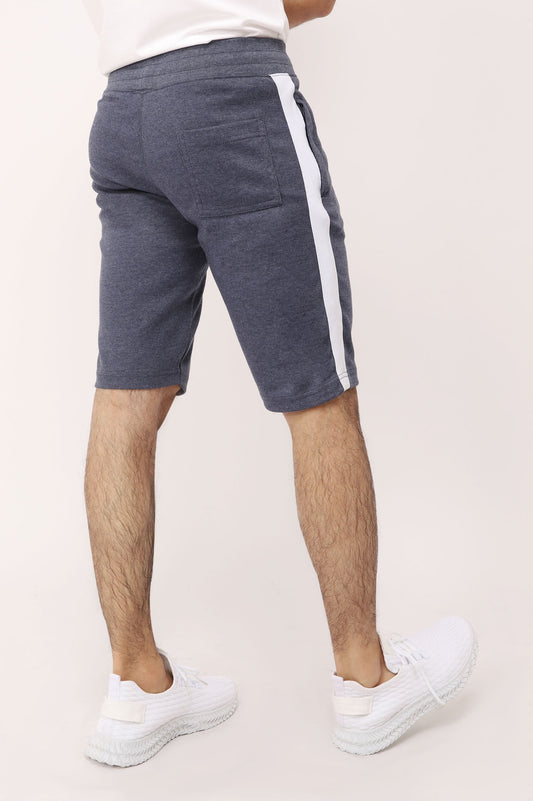 STRIPED BERMUDA-DENIM-WHITE