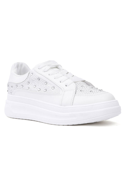 EMBELLISHED SNEAKERS-WHITE