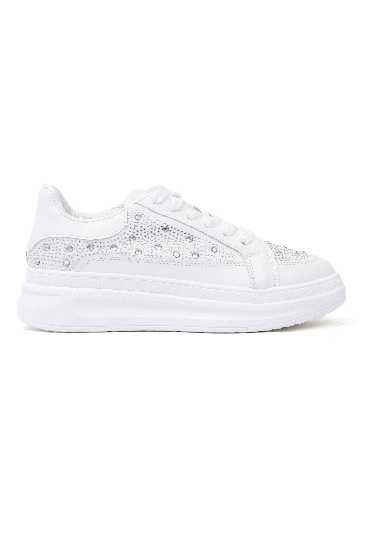 EMBELLISHED SNEAKERS-WHITE