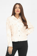 TIE-DYE BUTTON DOWN-BEIGE
