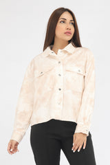 TIE-DYE BUTTON DOWN-BEIGE