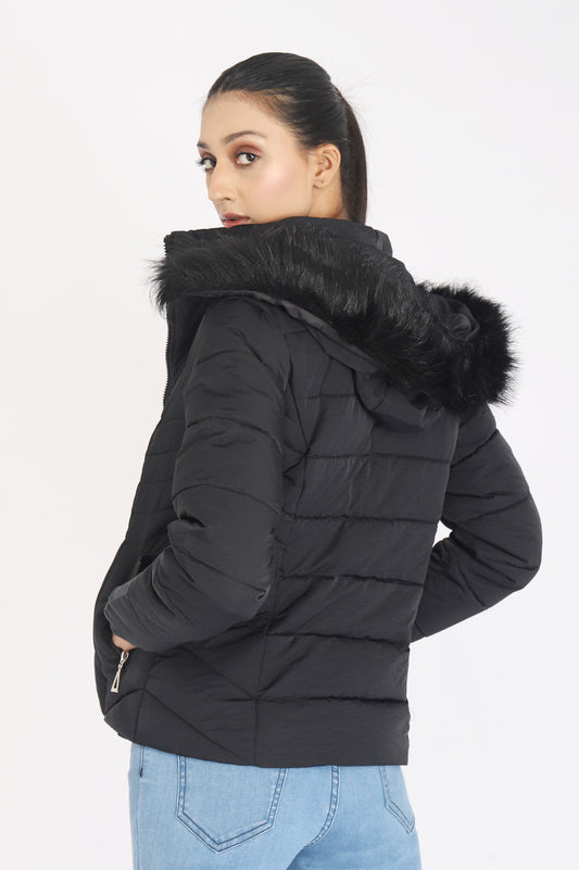 ZIP FRONT POCKET-BLACK