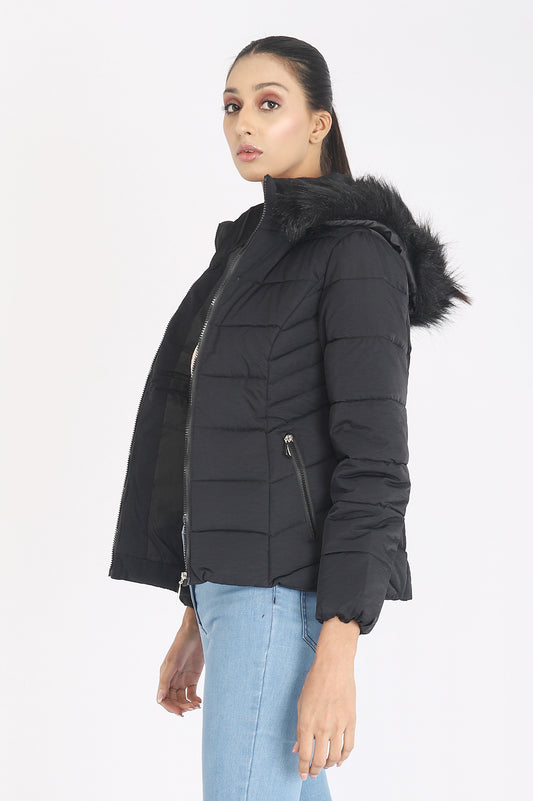 ZIP FRONT POCKET-BLACK