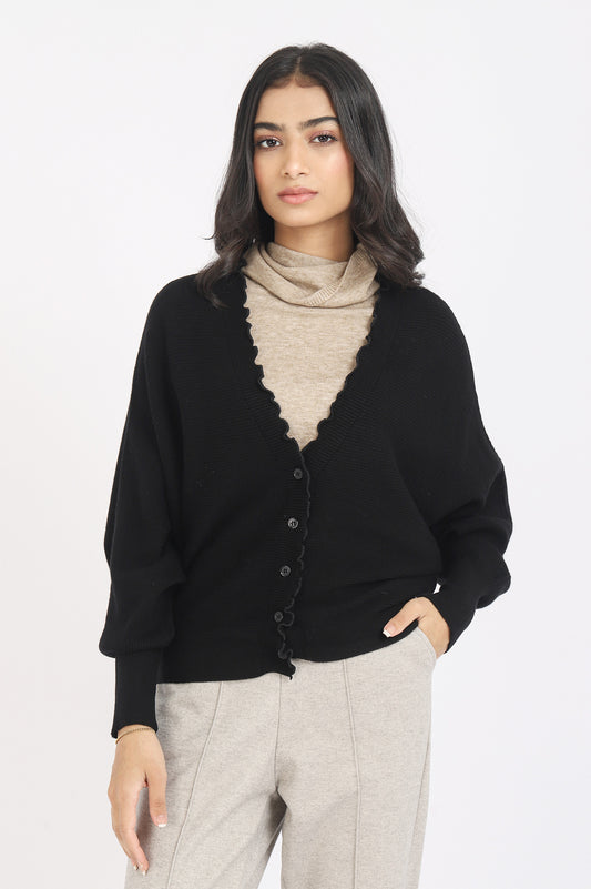 SUPER SOFT KNIT SWEATER-BLACK