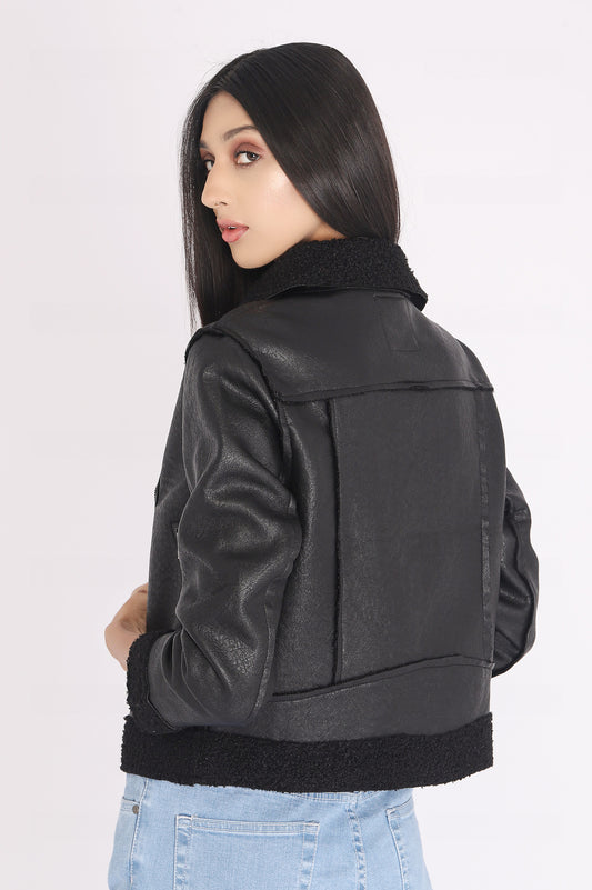 LEATHER JACKET-BLACK