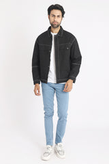DENIM JACKET-BLACK