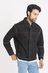 DENIM JACKET-BLACK