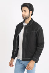 DENIM JACKET-BLACK