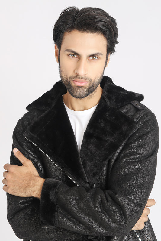DOUBLE-FACED JACKET-BLACK
