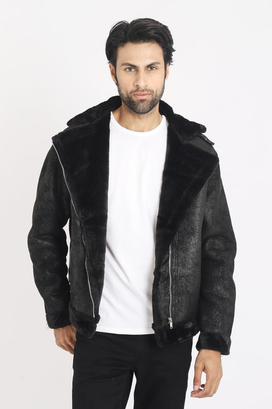 DOUBLE-FACED JACKET-BLACK