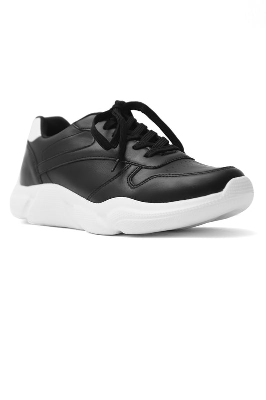CHUNKY TRAINERS-BLACK-WHITE