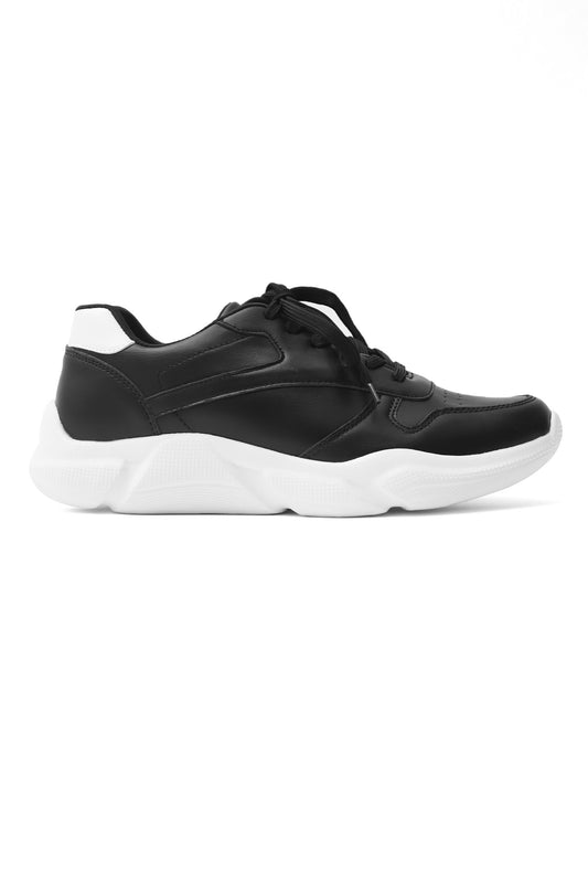 CHUNKY TRAINERS-BLACK-WHITE