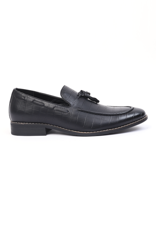 TEXTURED LOAFERS-BLACK