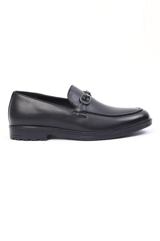 HORSE-BIT BUCKLE LOAFERS-BLACK