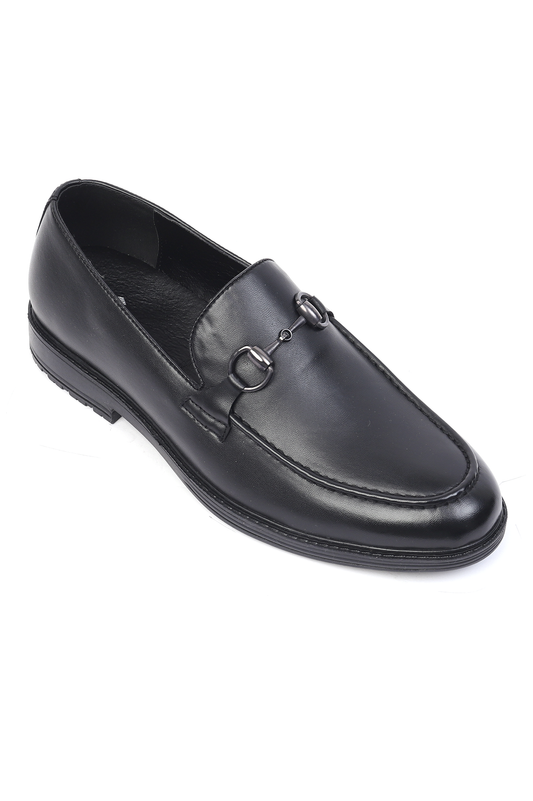 HORSE-BIT BUCKLE LOAFERS-BLACK