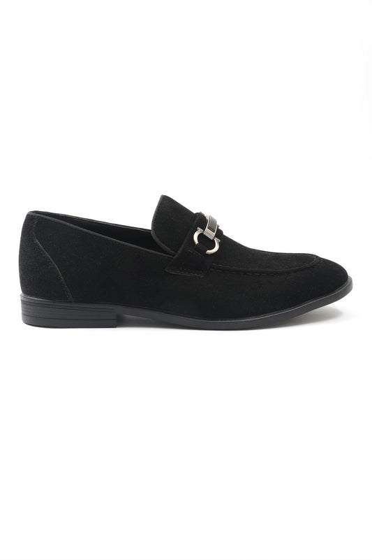 SUEDE LOAFERS-BLACK