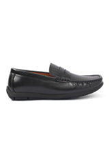 LEATHER LOAFERS-BLACK