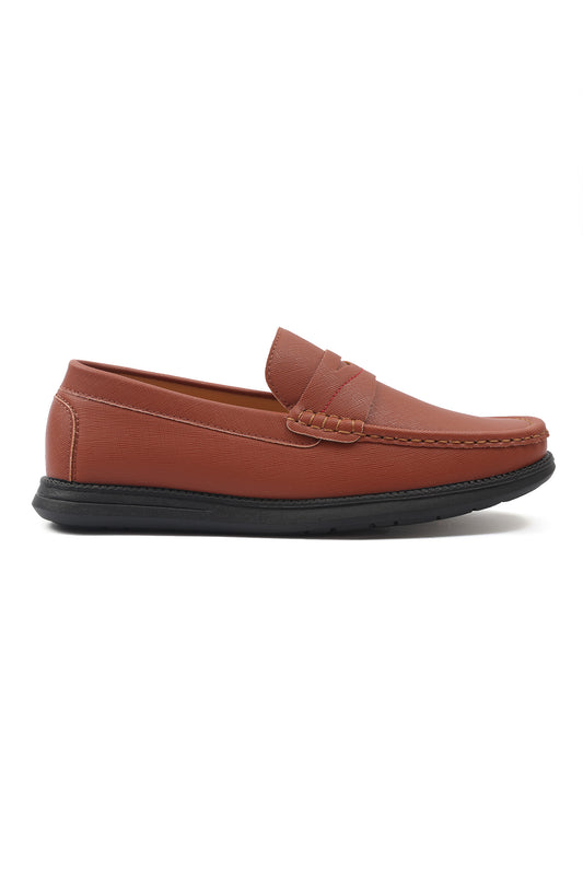 LEATHER LOAFERS-BROWN