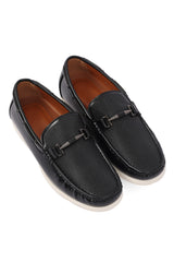 TEXTURED LOAFERS-BLACK