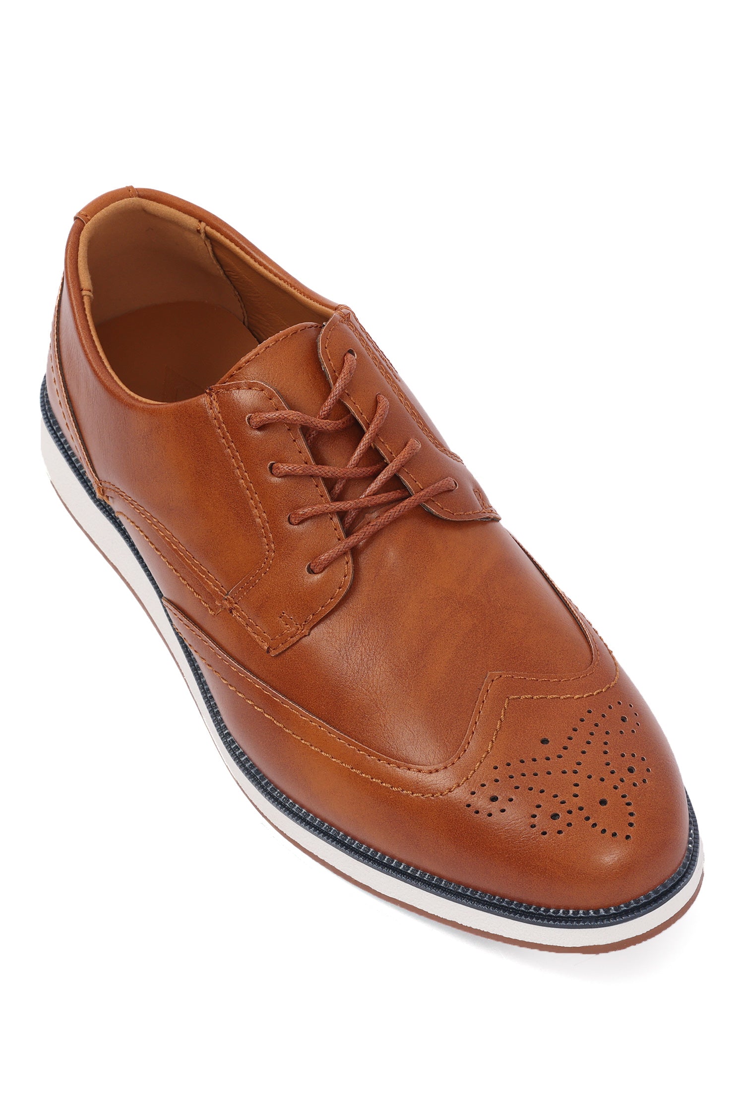 BROGUE SHOES-BROWN