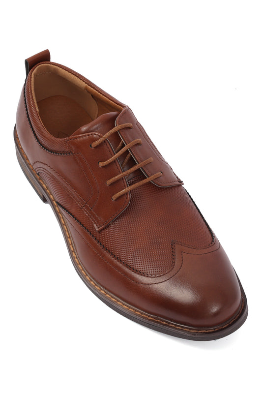BROGUE SHOES-BROWN