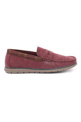 SUEDE LOAFERS-WINE