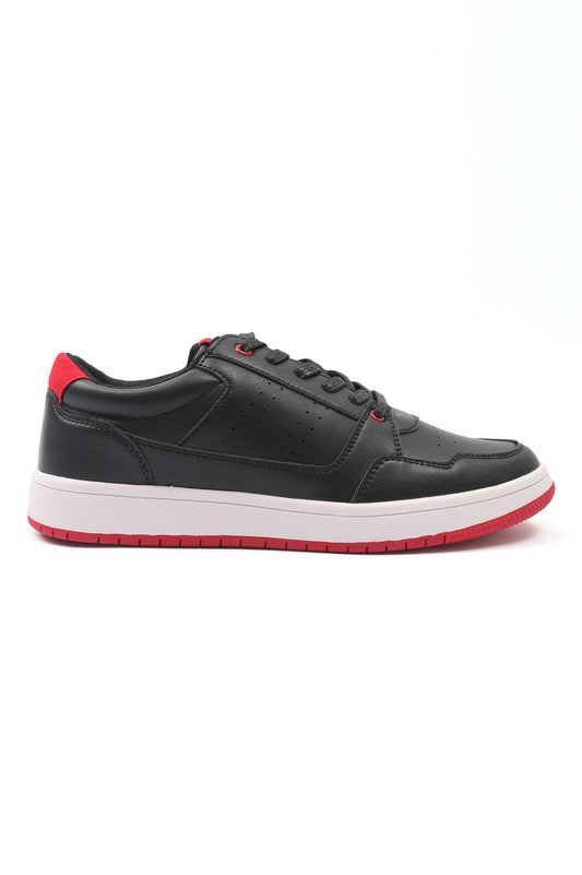 CONTRAST TRAINERS-BLACK/RED