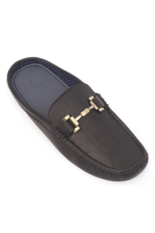 TEXTURED  SLIPONS-BLACK