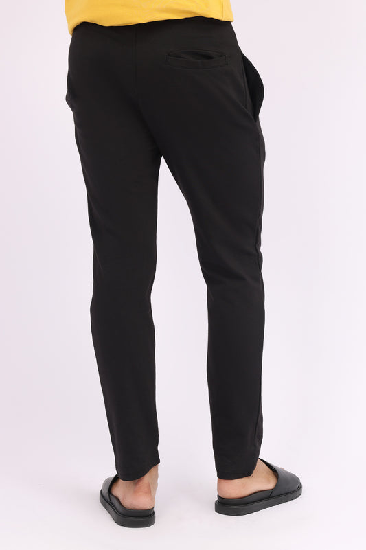 COMFY COTTON TROUSER-BLACK