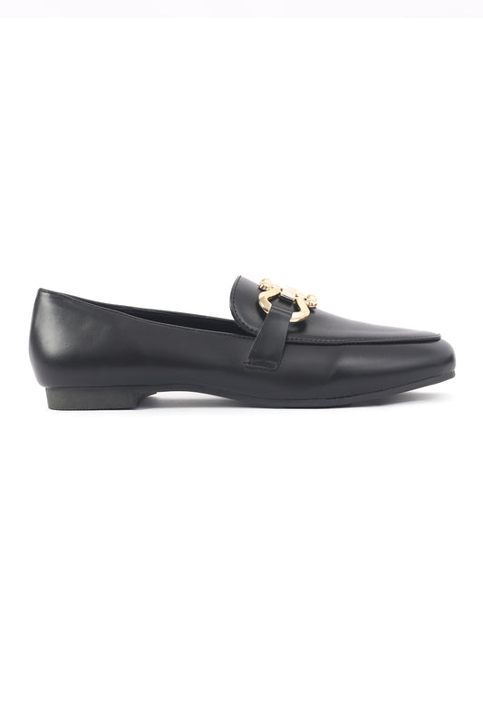 BUCKLE SLIPONS-BLACK