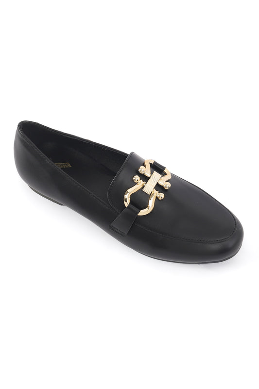 BUCKLE SLIPONS-BLACK