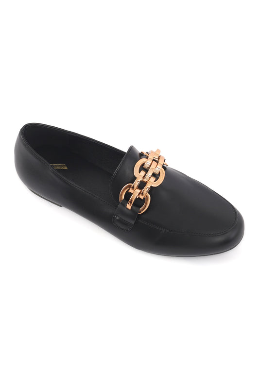 CHAIN SLIPONS-BLACK