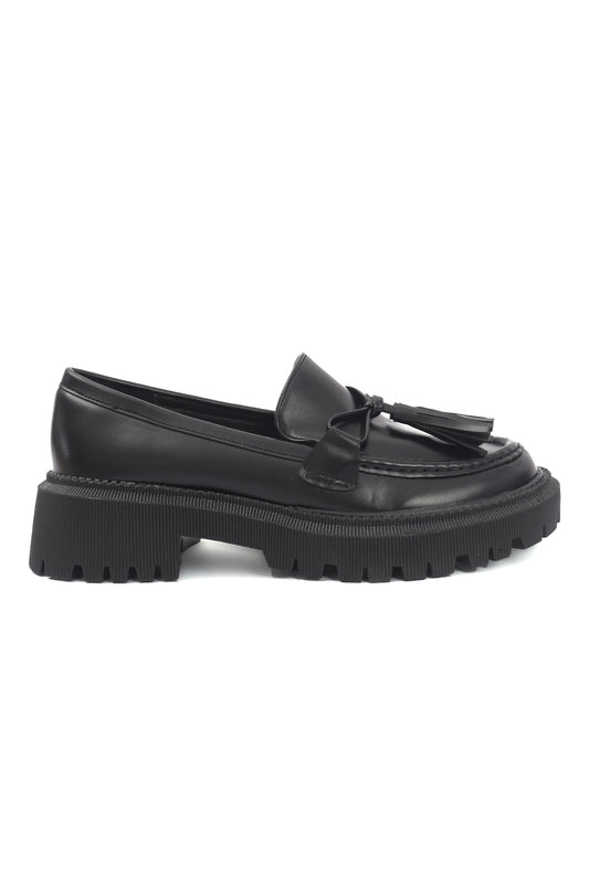 TASSEL LOAFERS-BLACK
