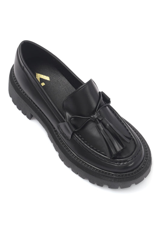 TASSEL LOAFERS-BLACK