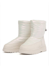 HOLOGRAPHIC BOOTS-BEIGE
