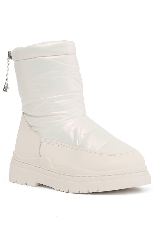 HOLOGRAPHIC BOOTS-BEIGE